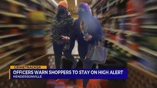 Hendersonville police officers warning shoppers of pickpocketers [upl. by Tonie]