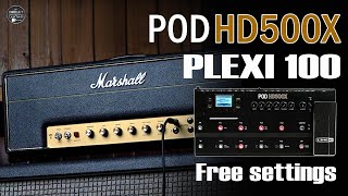 POD HD500X Plexi 100 Blues Guitar  Crunch Tone [upl. by Katlin]