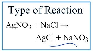 Type of Reaction for AgNO3  NaCl  AgCl  NaNO3 [upl. by Jacobine894]