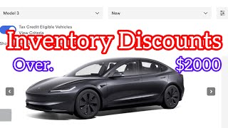 Over 2000 Inventory discount on a refreshed 2024 Tesla Model 3 AWD dual motor [upl. by Ecirtaed]