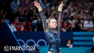 Jade Carey shakes off floor miscue to make most of vault qualification  Paris Olympics  NBC Sports [upl. by Camilia]