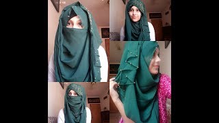 Fixed hijab and niqab tutorial  4 easy fixed hijab tutorial  Noshin nower❤❤ [upl. by Siesser94]