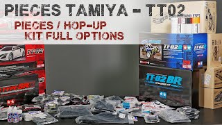 Tamiya TT02  Pièces et Hop Up Options  TT02 SRX  TT02 BR [upl. by Quick]