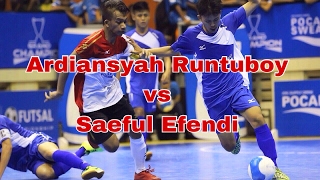 ARDIANSYAH RUNTUBOY VS SAEFUL EFENDI Final Pocari Sweat Futsal 2015 [upl. by Shadow]