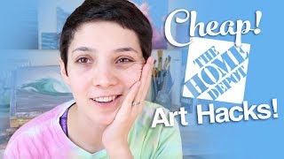 Cheap Home Depot ArtPainting Hacks [upl. by Sharman327]