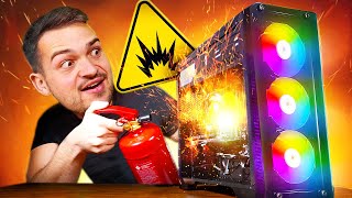 EXPLOSION Dieser Gaming PC ist illegal amp lebensgefährlich GamingSchrott [upl. by Tersina]