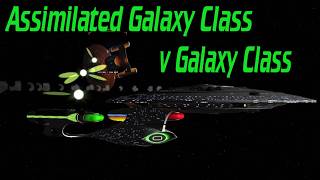 Borg Assimilated Galaxy Class v Galaxy Class  TNG  Star Trek Bridge Commander [upl. by Alveta]