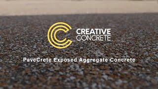 PaveCrete Exposed aggregate concrete system  Creative Concrete Concepts [upl. by Marya]