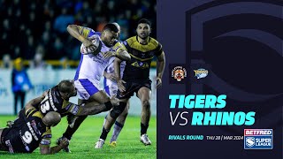 Highlights  Castleford Tigers v Leeds Rhinos  2024 Betfred Super League Rivals Round [upl. by Sidoon939]