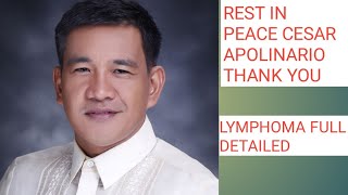 Cesar apolinario Cause of Death full Detailed December 13 2019 [upl. by Levania]