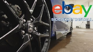 Ebay Side Skirt Install on the 11th Gen 2022 Honda Civic Sport [upl. by Neahs]