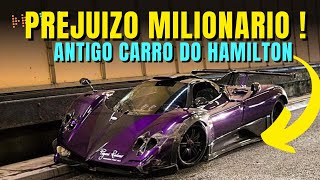 CARRO QUE FOI DO LEWIS HAMILTON FICA DESTRUÍDO APÓS BATIDA  PAGANI ZONDA 760LH [upl. by Annyl]