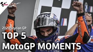 Top 5 MotoGP Moments  2020 Styrian GP [upl. by Einobe890]