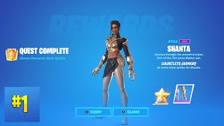 Collect Gem Fragments At Landmarks  Fortnite Shanta Quest [upl. by Kailey]