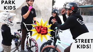 Game of BIKE Park Kids VS Street Kids [upl. by Odlabu662]