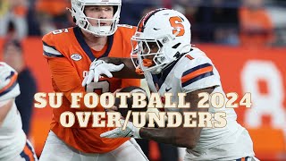 Syracuse Football OverUnders Insiders project the key numbers for the 2024 season [upl. by Rayle611]