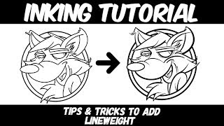 Inking 101 Tips and Tricks To Add Lineweight [upl. by Flodnar]