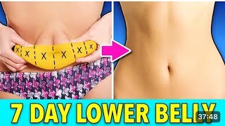 7 DAYS LOWER BELLY WORKOUT CHALLENGE at HOME 💪 [upl. by Ecyla]