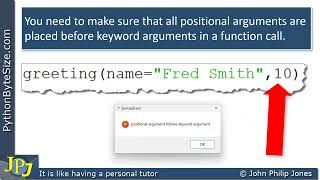 How to Avoid a Common Syntax Error with Python arguments [upl. by Nosredneh]