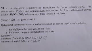 exercice 6 série 1 chimie des électrolytes [upl. by Mignon982]