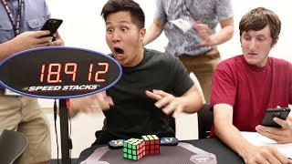 DOUBLE OneHanded Rubiks Cube WORLD RECORD 18912 [upl. by Nylrats63]