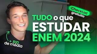 ✅ O QUE ESTUDAR PARA O ENEM 2024 COMPLETO [upl. by Romelda635]