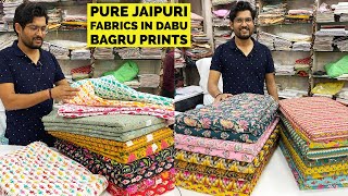 Beautiful Jaipuri Fabrics in Dabu Bagru amp Sanganeri Prints Ajrak PrintAvailable at Harivansh Int [upl. by Mendelson]