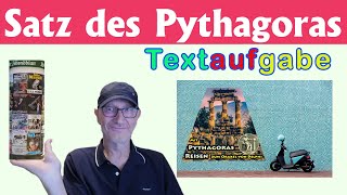 Satz des Pythagoras  richtig anwenden in TEXTAUFGABEN [upl. by Delogu]