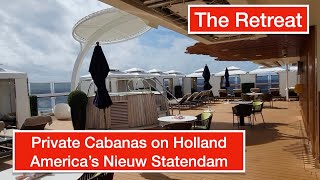 Cabana on Holland America Line Private retreat Must have [upl. by Anairdna]