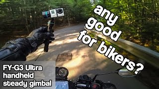 Testing the Feiyu Tech G3 Ultra Handheld steady gimbal on a motorcycle [upl. by Garap]