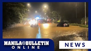 Extreme rain from Typhoon Krathon causes flooding and landslides northern Taiwan [upl. by Ayor]