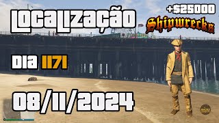 GTA ONLINE BAÚ DO TESOURO NÁUFRAGO LOCALIZAÇÃO FARRAPOS DE TRAJE SHIPWRECK DIA1171 08112024 [upl. by Agnew]