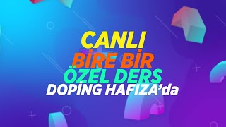 Doping Hafızanın Kişiye Özel Online Birebir Ders İmkanı ile Sınav Başarınızı Arttırın [upl. by Eanahs]