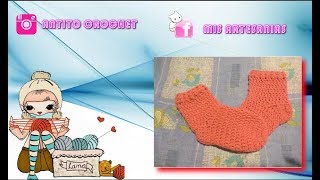 COMO REALIZAR MEDIAS O ESCARPINES PARA ADULTOS CROCHET [upl. by Zerk]