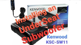 Install Kenwood KSCSW11 Underseat Subwoofer into Ford Ranger Wildtrak [upl. by Ecirtemed]