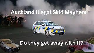 NZ illegal Street Skids  Burnouts [upl. by Bendicty]