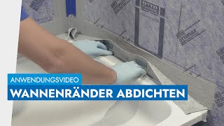 Wannenränder im Bad perfekt abdichten  OTTOFLEX Wannenranddichtband  neues Video in Beschreibung [upl. by Ecnav]