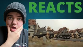 REACTING TO  Lego Battle for Caen  WW2 stopmotion [upl. by Nylecyoj]