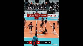 Ayçin Akyol😲 Heres The Real Monster Block volleyball [upl. by Anwahsad]