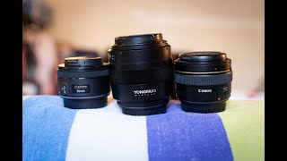 Yongnuo 50mm f14 vs Canon 50mm f18 STM vs Canon 50mm f14 USM [upl. by Novart]