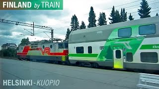 Helsinki  Kuopio by VR Train HD Video  Finland by Train [upl. by Enomad]