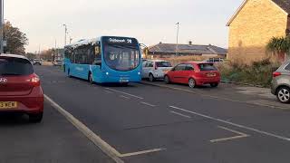 A Arriva NE Journey Mark liveried Wright StreetLite DF on the 28 to Guisborough 1564 NK14 GFG [upl. by Bowyer674]