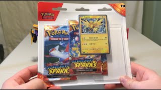 Opening a Zapdos Promo Surging Sparks 3 Pack Blister [upl. by Stepha]