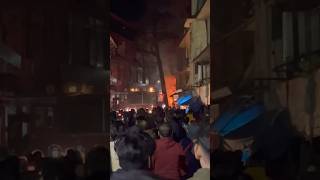 Massive fire at a cloth shop in Mcleodganj last evening No casualties firehazard firefighter [upl. by Intyrb]