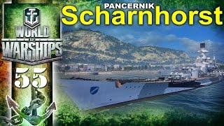 Pancernik Scharnhorst  niemiecki łowca  BITWA  World of Warships [upl. by Rochus]