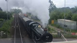 7029 Clun Castle The Ffestiniog Express leaving Dorridge at 0655am 8th June 2024 [upl. by Carlick]