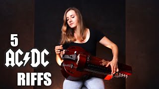 5 ACDC riffs on hurdy gurdy [upl. by Artenak862]