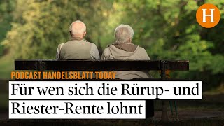 Private Altersvorsorge Für wen sich die Rürup und RiesterRente lohnt [upl. by Ainet712]