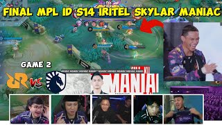 IRITEL RRQ SKYLAR MANIAC RRQ VS TLID GAME 2 FINAL MPL ID S14 mobilelegends mlbb rrq [upl. by Bremble]