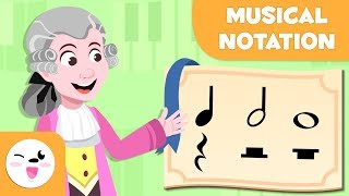 Musical Notation  Learning Music for Kids  The quarter note the half note and the whole note [upl. by Schafer]